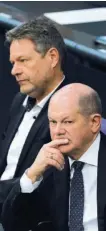  ?? ?? Il premier Scholz e il vice Habeck