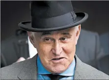  ?? MANUEL BALCE CENETA/AP ?? Roger Stone, 67, is set to go to prison this month. In November, a jury convicted him on seven felonies.