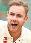  ??  ?? England star Stuart Broad