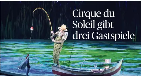  ?? FOTO: IAN WEST/PA WIRE/DPA ?? Der Auftritt von „Poet“Misha Usov zählt zum Programm „Totem“des Cirque du Soleil.