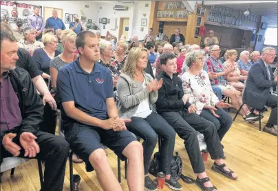  ?? NANCY KING/CAPE BRETON POST ?? A large crowd turned out to the Sydney Mines Legion branch Wednesday morning to hear Sydney-Victoria MP Mark Eyking announce that Heritage Canada will provide $390,000 to the Atlantic Memorial Park project.