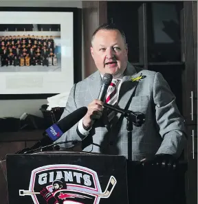  ?? NICK PROCAYLO ?? Vancouver Giants general manager Barclay Parneta could be looking to add players ahead of the WHL trade deadline this season with the Giants off to a 13-4-2-0 start.