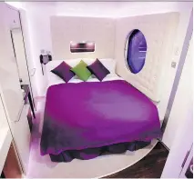  ?? NORWEGIAN CRUISE LINE ?? Single-occupancy staterooms — such as these studio rooms aboard Norwegian Cruise Line’s Norwegian Epic — are a great choice for those looking to travel solo.