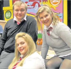  ??  ?? Pictured, from left to right, are James Daw, Claire Malpas and Victoria Price.