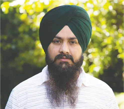  ?? Francis Georgian / Postmedia news ?? Sikh priest Prabhjot Singh, originally from India and now living in Abbotsford, B.C., says he paid a local temple $29,000 to get a work permit for a non- existent job. Sikh leaders say phoney temples are being used to commit fraud.