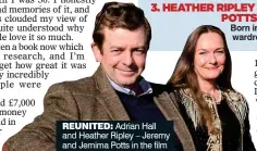  ??  ?? REUNITED: Adrian Hall and Heather Ripley – Jeremy and Jemima Potts in the film