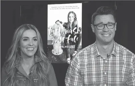  ?? THE ASSOCIATED PRESS ?? Rachel Hollis, left, and her husband Dave. Rachel, author of Girl, Wash Your Face: Stop Believing the Lies About Who You Are So You Can Become Who You Were Meant to Be, reaches for more every day of her life, mostly from the couple’s rural spread on the outskirts of Austin, Texas.