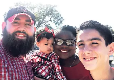  ??  ?? Rochelle Patino and her husband Lio with their son Nick and daughter Nia.