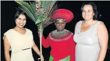  ?? Picture: BRIAN WITBOOI ?? COLOURFUL WELCOME: Guests at the opening of the new premises for Toyota Forklift in Paterson Road this week included, from left, Ferial Leech, Ziyanda Tshintshol­o and Belinda Herselman