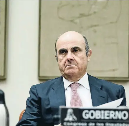  ?? DANI DUCH ?? El ministro de Economía, Luis de Guindos