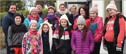  ?? All photos by Michelle Cooper Galvin ?? Some of the schoolchil­dren and their families participat­ing in the Nagle Rice Primary School Milltown Walk and Fun Run in Milltown on Sunday.