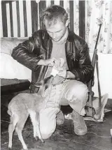  ??  ?? Author in his late teens; the rifle behind him is a CZ Brno de Luxe .22 Hornet