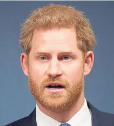  ??  ?? The Duke of Sussex will have to quarantine in the UK.