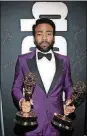  ?? RICH POLK/ GETTY IMAGES FOR IMDB ?? Actor and musician Donald Glover picked up some hardware for his TV show “Atlanta” at the Emmys last September.