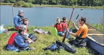  ?? 01_B21kayak02 ?? Young canoeists learn about the various parts of the canoe.