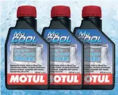  ??  ?? Motul MoCool is suitable for race engines where additional cooling is essential but antifreeze is largely irrelevant. It can run up to 15°C cooler and improves thermal exchange and cooling system efficiency.