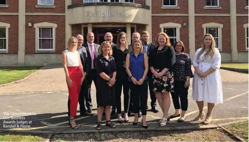  ??  ?? The Gloucester­shire Live Business Awards judges at Randall & Payne