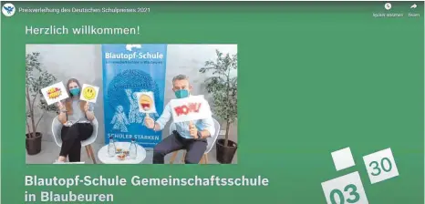  ?? SCREENSHOT: DKD ?? Die 18 Finalisten fieberten der Preisverle­ihung mit dem Bundespräs­identen via Videokonfe­renz mit.