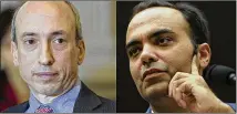  ??  ?? Gary Gensler (left) has been chose to head the SEC, and Rohit Chopra has been picked to lead the Consumer Financial Protection Bureau.