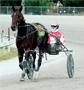  ?? ?? Winner of last year’s Warragul Cup A Gs White Socks parading after the race with winning driver Bailey McDonough.