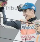  ?? FOTO: GETTY ?? Márquez, en el podio de Misano