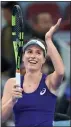  ??  ?? JUBILANT: Konta after her latest victory