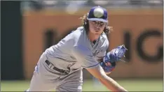  ?? AP PHOTO/GENE J. PUSKAR ?? Los Angeles Dodgers starting pitcher Ryan Pepiot delivers during the first inning of his first major league baseball game against the Pittsburgh Pirates in Pittsburgh, on Wednesday.