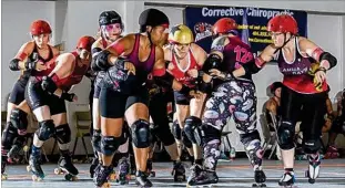  ?? CONTRIBUTE­D BY CHRIS ALBRIGHT ?? “The thing that I love the most about roller derby is that it’s probably the only sport in the world that when you say ‘roller derby’ people think women,” says Kate Robinson, aka Hermoine Danger.