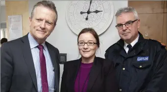  ??  ?? Inspector Frank Keenaghan, Jackie Whelan from Wicklow County Council and Supt Pat Ward.