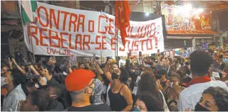  ?? ESTEFAN RADOVICZ ?? Violência durante operação na Favela do Jacarezinh­o motivou protestos no Rio e em diversas cidades