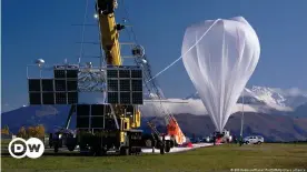  ??  ?? El globo de súper presión de la NASA en el aeródromo de Wanaka, Nueva Zelanda. El proyecto respaldado por la Universida­d de Harvard será probableme­nte similar a este globo.