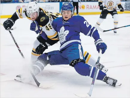  ?? TORONTO STAR FILE PHOTO ?? The Toronto Maple Leafs, with William Nylander, above right, and the Winnipeg Jets, with goalie Connor Hellebuyck, right, were the only two Canadian teams to make the National Hockey League playoffs this season.