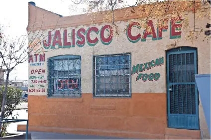  ??  ?? el restaurant­e
Jalisco Café, ubicado en el 1029 de la calle séptima, en el segundo Barrio