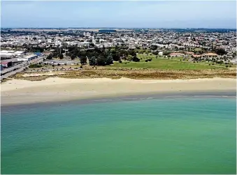  ?? JOHN BISSET/STUFF ?? The earliest effects of sea level change in South Canterbury will be seen at Caroline Bay.