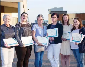  ??  ?? Successful ‘we can quit’ participan­ts, Anne Magner, Mary O’Keeffe, Tina Ring, Tina Daly, and Leah O’Keeffe at the recent Irish Cancer Society “We Can Quit Programme” Graduation in Mallow, Co Cork. Photo: Michael O’Sullivan