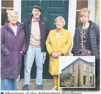  ??  ?? Members of the Abbeyfield d Hyndburn Volunteer Committee. L-R: Elizabeth Thompson, chairman John Thompson, Shirley Hodson and Marie Alveston