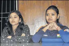  ?? HT PHOTO ?? Mehuli Ghosh (left) and Ayushi Podder.