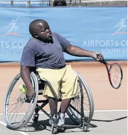  ?? / SUPPLIED ?? South African quad wheelchair tennis player Neo Kgwedi passed away at the age of 20 after a short illness.