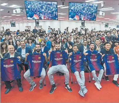  ?? FOTO: FC BARCELONA ?? El acuerdo alcanzado con Rakuten ya está dando otro impulso importante a la economía del FC Barcelona