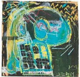  ?? COURTESY PHOTO MJL FAMILY TRUST LLC/ ?? This untitled work, nicknamed “Blue Skull,” is part of the “Heroes & Monsters: Jean-Michel Basquiat, the Thaddeus Mumford Jr. Venice Collection” exhibition at the Orlando Museum of Art. It was among the 25 paintings seized by the FBI in late June.