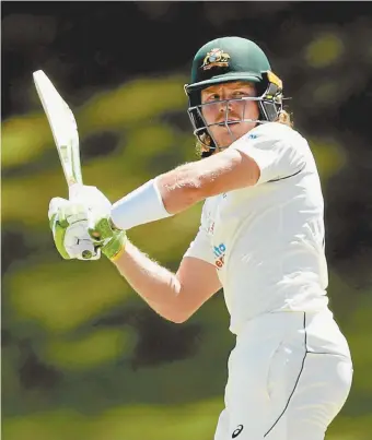  ?? Mark Metcalfe / Getty Images ?? Will Pucovski bats during the three-day tour match between Australia A and India A at Drummoyne Oval in Sydney this week.