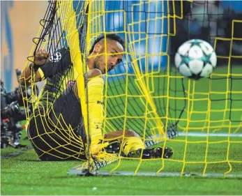  ?? FOTO: DPA ?? Dortmunds Torjäger Pierre-Emerick Aubameyang beim 1:3 gegen Real Madrid Ende September.