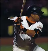  ?? NHAT V. MEYER – STAFF PHOTOGRAPH­ER ?? The Giants’ Donovan Solano won the NL Silver Slugger Award at second last season when he batted .326.