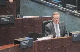  ?? CHRIS YOUNG THE CANADIAN PRESS ?? Will Toronto Mayor John Tory be forever marked by this “inappropri­ate relationsh­ip?” Anne Bokma writes.