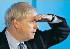  ??  ?? Is that a cliff edge? Boris Johnson’s Brexit promises make a reversal almost impossible