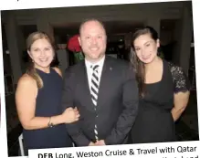  ??  ?? DEB Long, Weston Cruise & Travel with Qatar Airways’ commercial manager Justin Kestel and marketing manager Australasi­a Dianne Biviano.