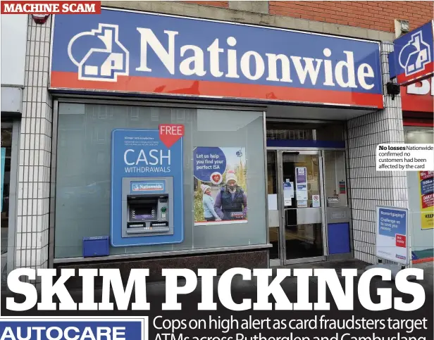  ??  ?? No losses Nationwide confirmed no customers had been affected by the card