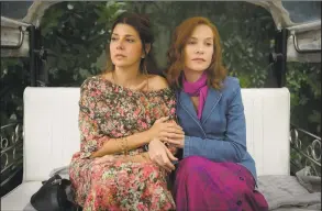  ?? Sony Pictures Classics / Contribute­d photo ?? Marisa Tomei, left, as Ilene Bianchi, and Isabelle Huppert, as Françoise Crémont, in the film “Frankie.”