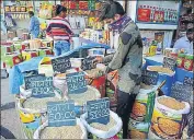  ?? PRAFUL GANGURDE/HT ?? A view of a grocery shop. The outlay for capital expenditur­e is being stepped up by 35.4% from ₹5.54 lakh crore in the current year to ₹7.50 lakh crore in the 2022-23 fiscal.