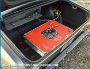  ??  ?? Alloy fuel cell now dominates the boot.